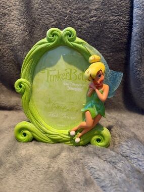 Disney Tinker Bell Lime Green Resin Photo Frame with Figural Fairy